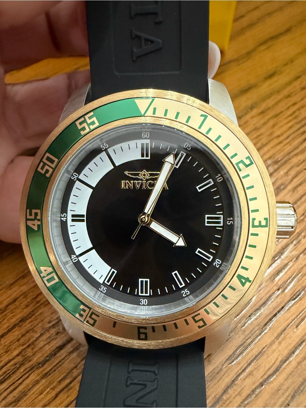 Invicta Specialty Compass Green Bezel and Black Dial Watch